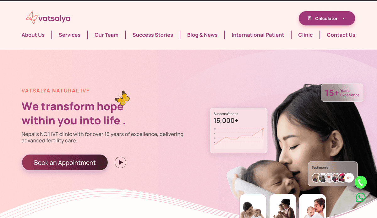Vatsalya IVF project screenshot